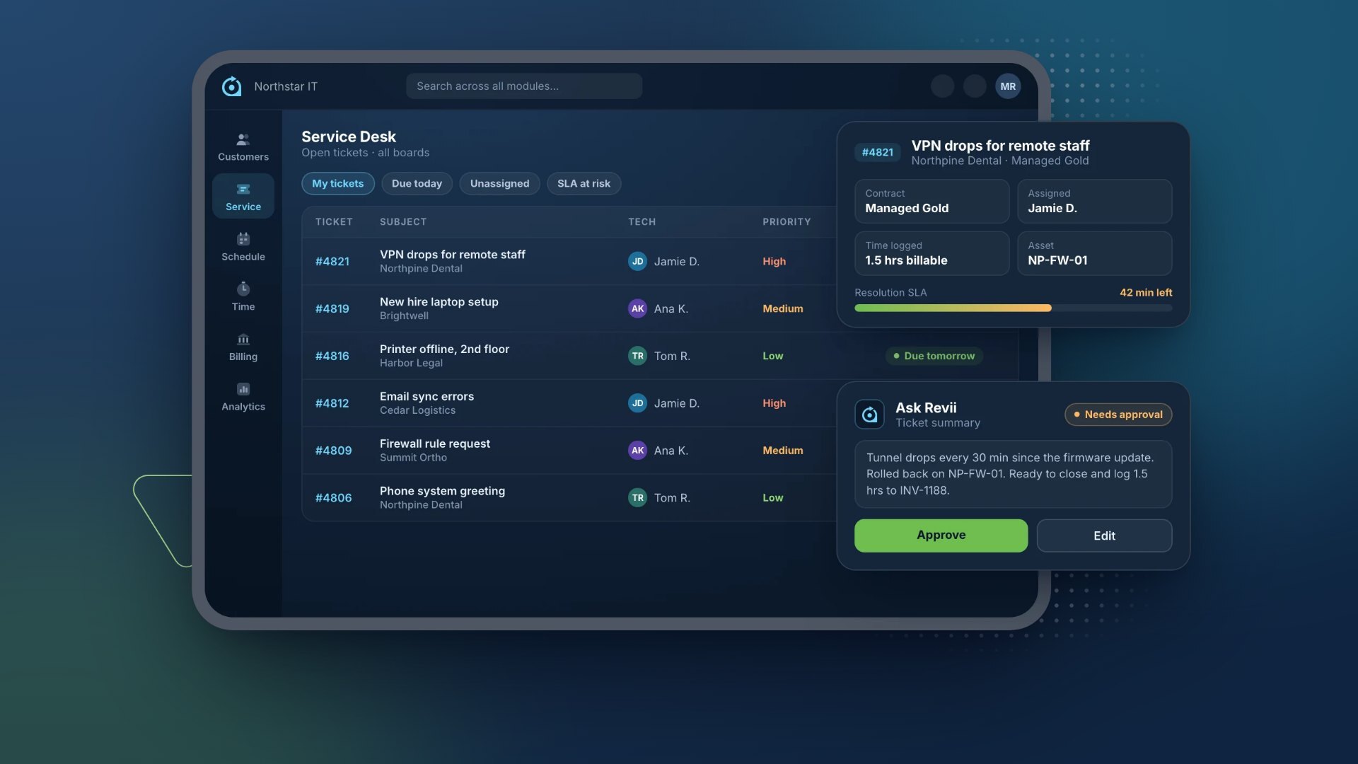 Rev.io platform overview video: one platform for tickets, dispatch, time, billing, and payments
